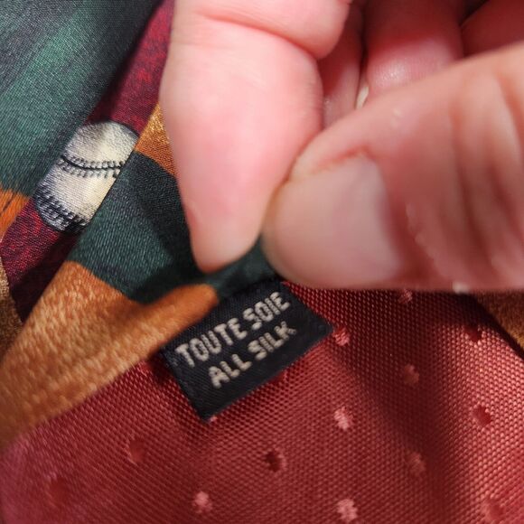 Norman Rockwell Vintage 1995 Necktie Chicago Baseball Saturday Evening P… - Picture 8 of 12